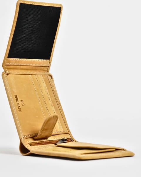 Cambridge (Limited Edition) Men’s Original Leather Wallet - Rugged Tan - Deer - Image 8