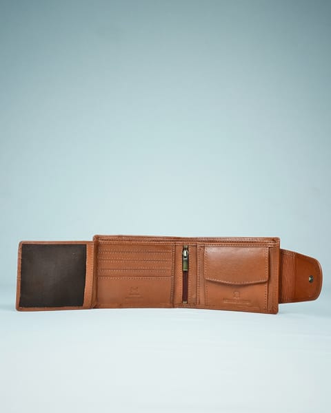 Derby - Men’s Original Leather Wallet (Cognac) - Image 4