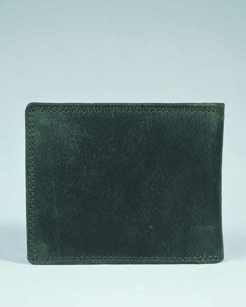 Harvard Men’s Original Leather Wallet (Rugged Series) - Green - Image 10