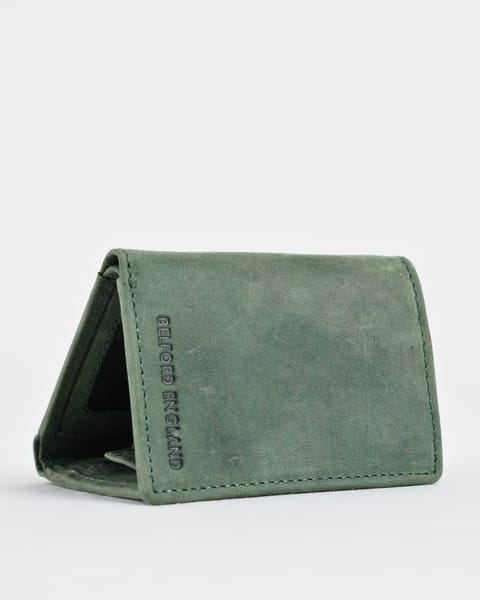 Dublin - Men’s Original Leather Trifold Wallet (Rugged Series) - Green - Image 5