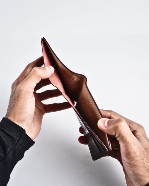 Berlin  (Sleek Series) - Men’s Original Leather Wallet - Croco Cherry - Image 4