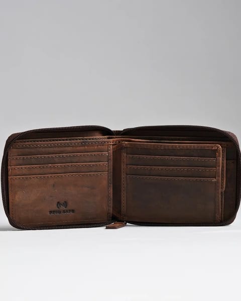 Tokyo Men’s Original Leather Wallet - (Rugged Series) - Brown - Image 5