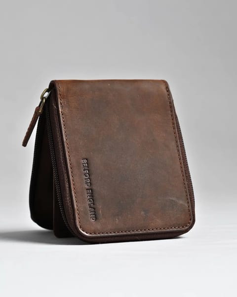 Tokyo Men’s Original Leather Wallet - (Rugged Series) - Brown - Image 8