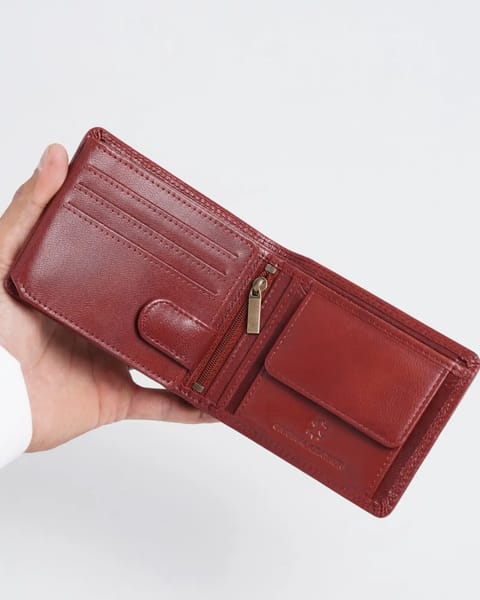 Cambridge (Limited Edition) Men’s Original Leather Wallet - Cherry Blend - Image 4