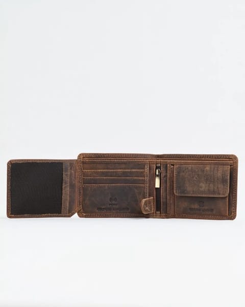 Cambridge (Limited Edition) Men’s Original Leather Wallet - Rugged Brown - Deer - Image 5