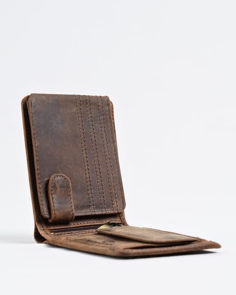 Cambridge (Limited Edition) Men’s Original Leather Wallet - Rugged Brown - Eagle - Image 6