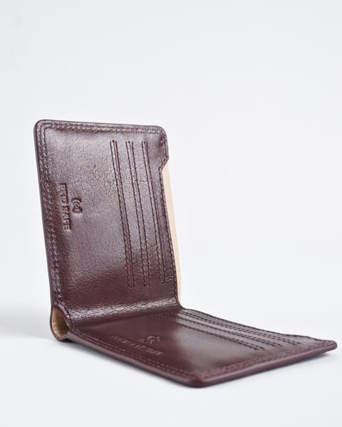 Heritage (Sleek Series) - Men’s Original Leather Wallet - Cherry - Image 2