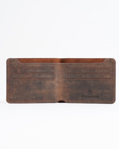 Heritage (Sleek Series) - Men’s Original Leather Wallet - Rugged Brown