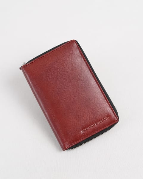 Oliver - Original Leather Sleek Passport  Holder (Brown and Cherry Blend) - Image 9