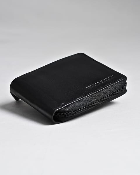 Tokyo Men’s Original Leather Zipper Wallet - (Jet Black) - Image 6