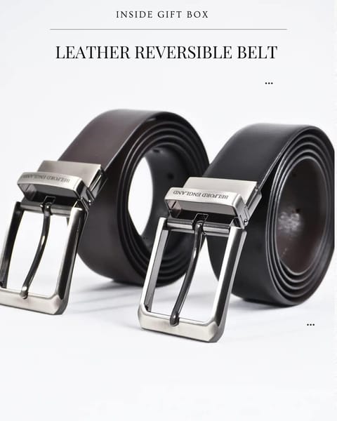 Gift For Men: Personalized Luxury Leather Wallet , Belt & Card Holder Set - Image 4