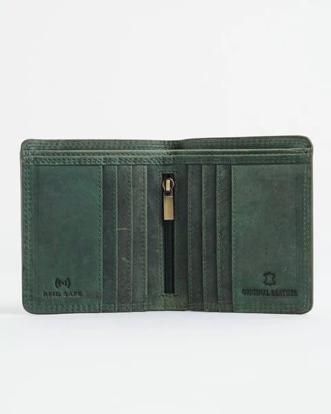Aubrey - Men’s Original Leather Wallet - Rugged Green