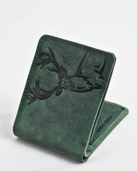 Cambridge (Limited Edition) Men’s Original Leather Wallet - (Rugged Green) - Deer