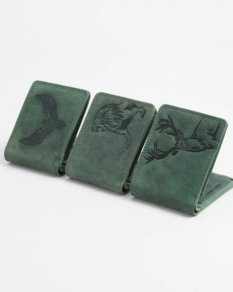 Cambridge (Limited Edition) Men’s Original Leather Wallet - (Rugged Green) - Eagle - Image 8