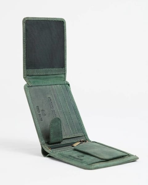 Cambridge (Limited Edition) Men’s Original Leather Wallet - (Rugged Green) - Lion - Image 7