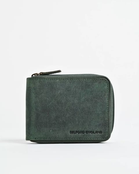 Tokyo Men’s Original Leather Wallet - (Rugged Series) - Green