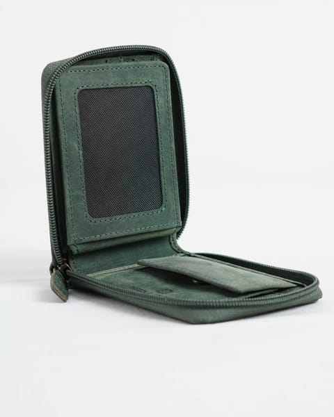 Tokyo Men’s Original Leather Wallet - (Rugged Series) - Green - Image 5