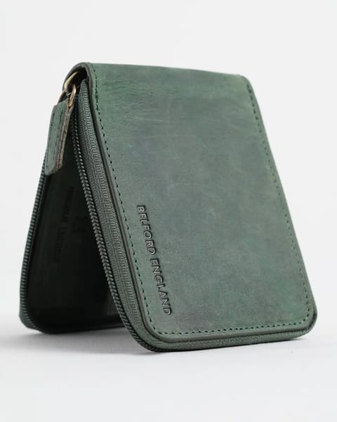 Tokyo Men’s Original Leather Wallet - (Rugged Series) - Green - Image 7