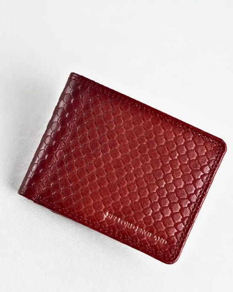 Cambridge Men’s Original Leather Wallet (Royal Cherry Salmon)