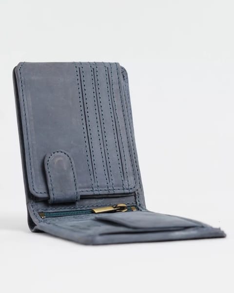 Cambridge (Limited Edition) Men’s Original Leather Wallet - Rugged Blue - Deer - Image 3