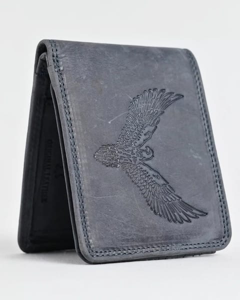 Cambridge (Limited Edition) Men’s Original Leather Wallet - Rugged Blue - Eagle - Image 6