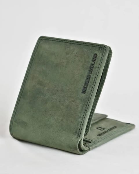 Cambridge - Men’s Original Leather Wallet (Rugged Series) - Green
