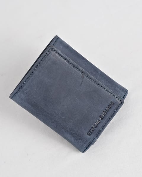 Dublin - Men’s Original Leather Trifold Wallet (Rugged Series) - Blue - Image 6
