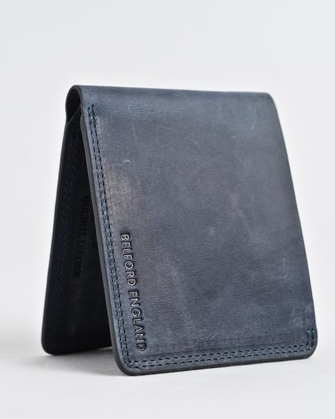 Heritage (Sleek Series) - Men’s Original Leather Wallet - Rugged Blue - Image 5