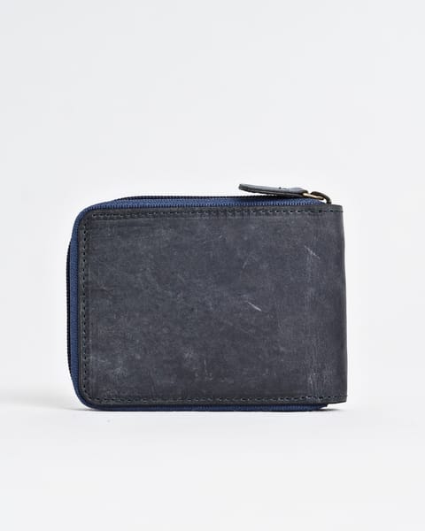 Tokyo Men’s Original Leather Wallet - (Rugged Series) - Blue