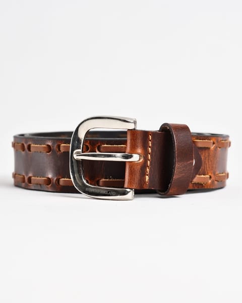 Great Britain - Men's Original Leather Belt  (Vintage Tan) - 30 - Image 6