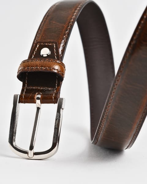 Venice- Men's Original Leather Belt  (Brown and Tan Blend) - 38 - Image 3