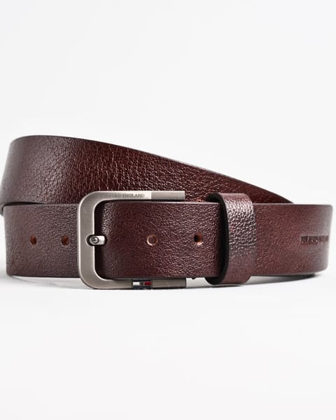 Maverick - Men's Original Leather Belt  (Burgundy) - 40 - Image 2