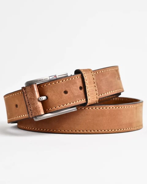 Sydney- Men's Original Leather Belt  (Suede Tan) - 30