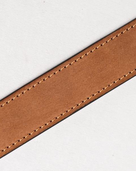 Sydney- Men's Original Leather Belt  (Suede Tan) - 30 - Image 4