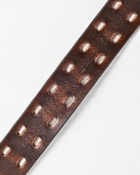 Taiwan Men's Original Leather Belt  (Vintage Brown) - 28-44 - Image 4