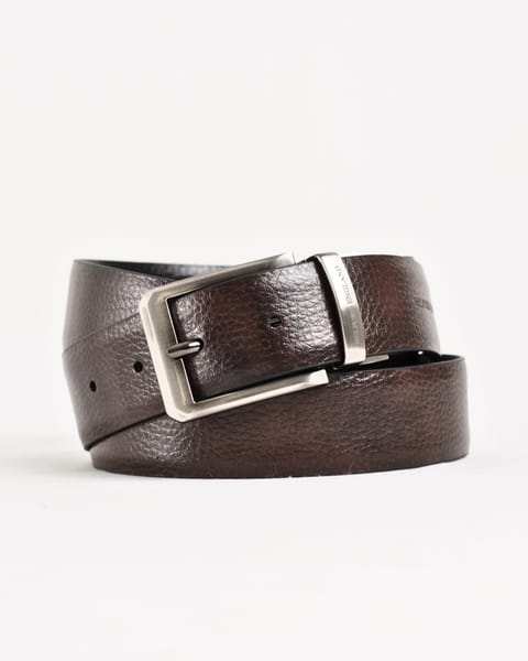 Brazil - Men's Original Leather Belt  Reversible (Black & Brown) - 28-44 - Image 2