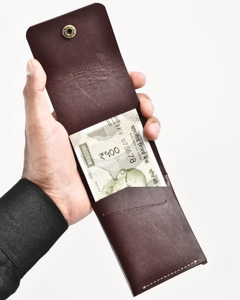 Milton - Men’s Original Leather Minimalist Wallet (Luxury Cherry) - Image 2