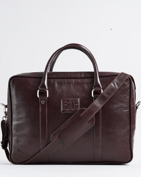 Executive Men's Original Leather Briefcase (Luxury Cherry) - Image 3
