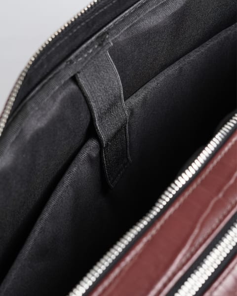 Executive Men's Original Leather Briefcase  (Croco Rich Brown) - Image 11