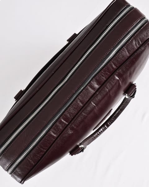 Executive Men's Original Leather Briefcase (Luxury Cherry) - Image 4