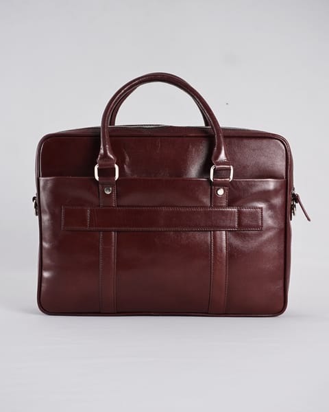 Executive Men's Original Leather Briefcase (Rich Brown) - Image 2