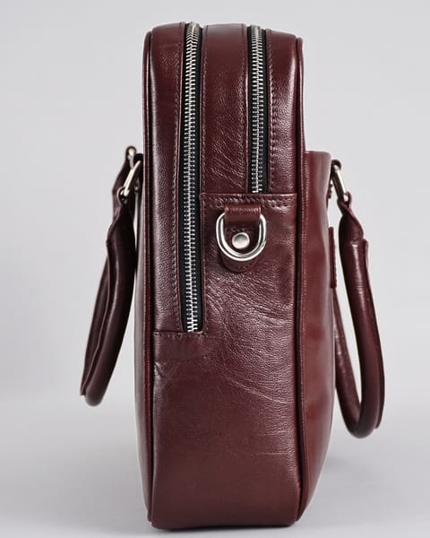 Executive Men's Original Leather Briefcase (Rich Brown) - Image 4