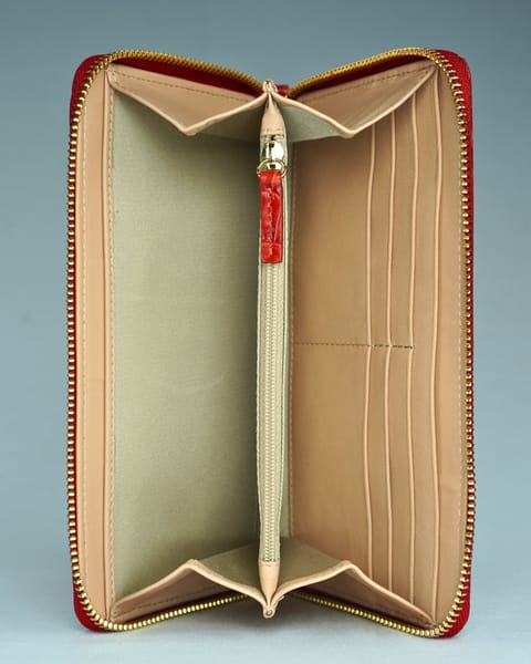 Ivy - Women’s Original Leather Wallet (Premium Red) - Image 3