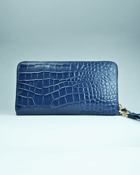 Mia - Women’s Original Leather Wallet (Premium Blue) - Image 2