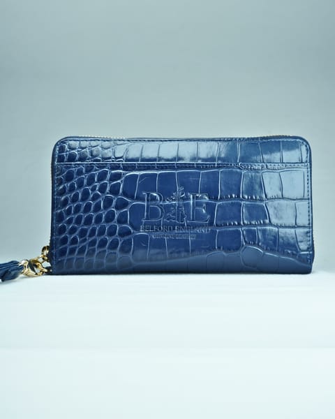 Mia - Women’s Original Leather Wallet (Premium Blue) - Image 3