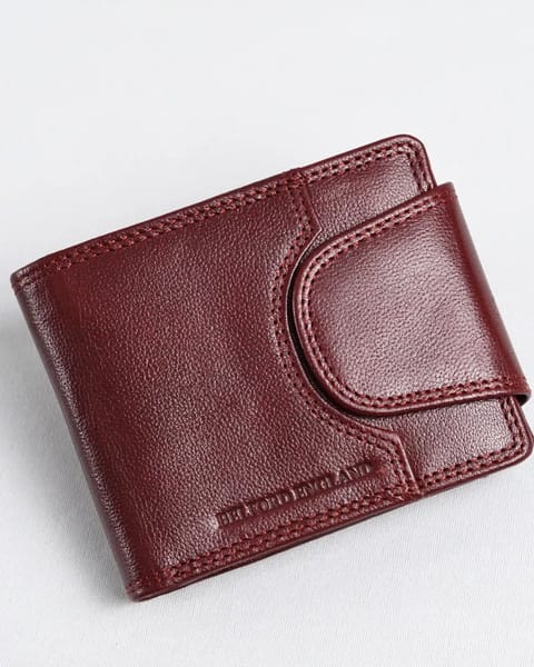 Derby - Men’s Original Leather Wallet (Brown & Cherry Blend)