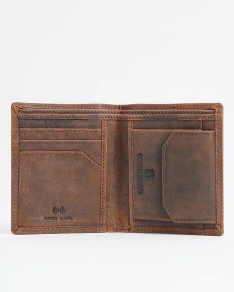 Hyde Men’s Original Leather Wallet (Rugged Brown)