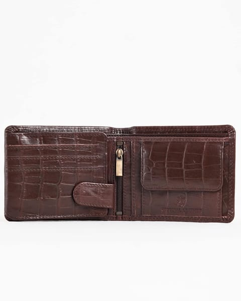 Cambridge Men’s Original Leather Wallet (Croco Cherry) - Image 5