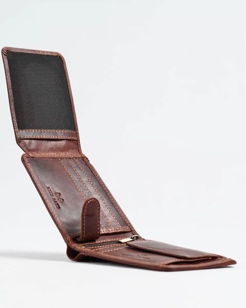 Cambridge - Men’s Original Leather Wallet (Vintage Brown) - Image 4