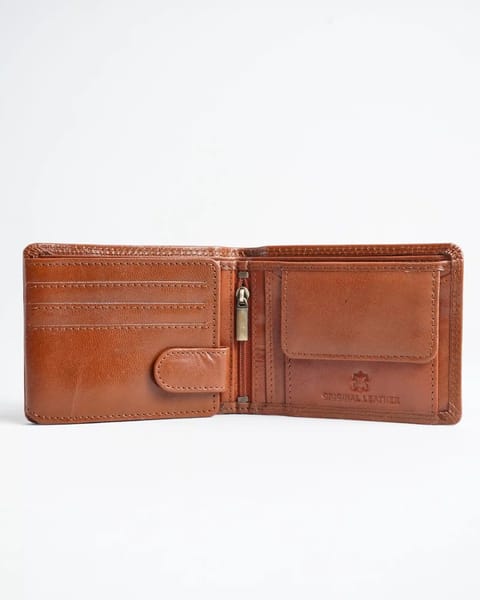 Cambridge - Men’s Original Leather Wallet (Cognac) - Image 2